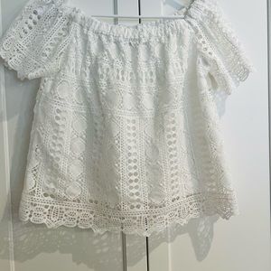 Sunday in Brooklyn white off the shoulder top XS.